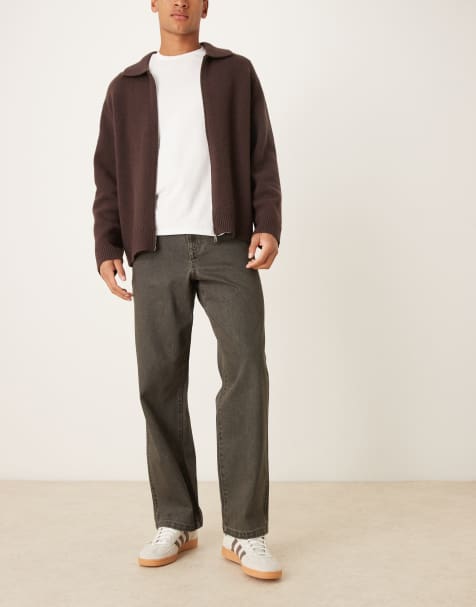 ASOS DESIGN – Baggy-Jeans in verwaschenem Schwarz - view 1