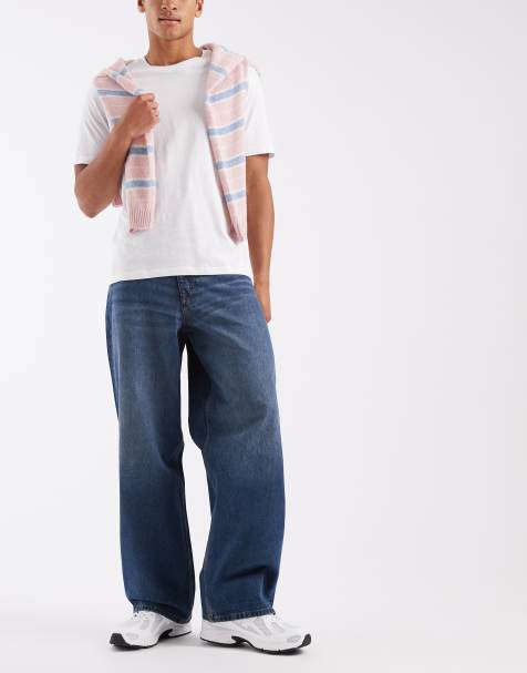 ASOS DESIGN baggy jeans in vintage dark wash blue - view 1