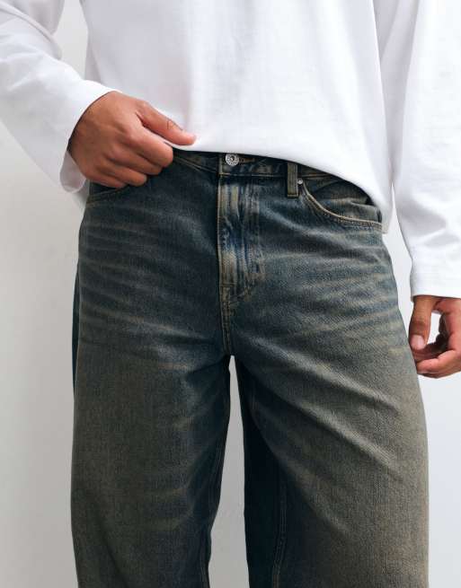 ASOS DESIGN baggy jeans in vintage dark wash blue, 5 of 5