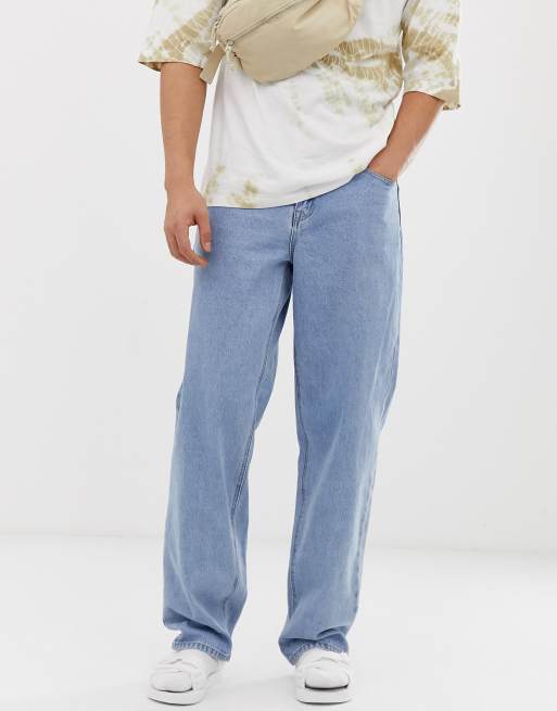 Jean baggy - délavé clair vintage ASOS pour homme en coloris Bleu