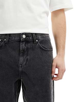 ASOS DESIGN baggy jeans in washed black