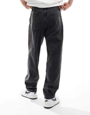 ASOS DESIGN baggy jeans in washed black