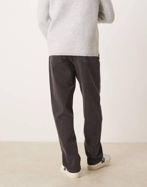 ASOS DESIGN Essential baggy jeans in washed black