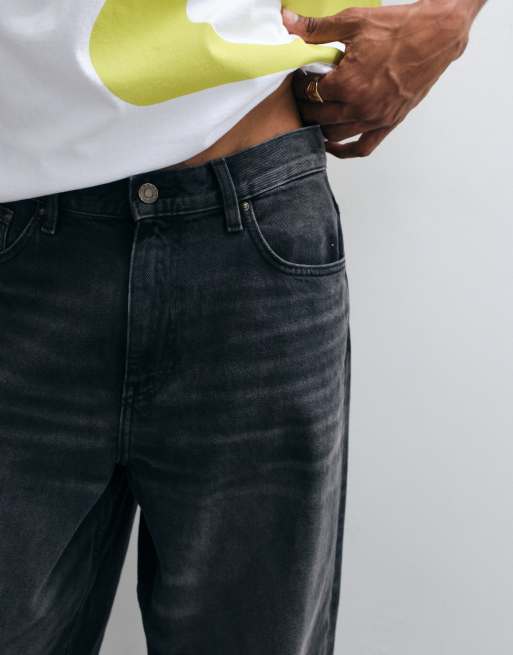 ASOS DESIGN baggy jeans in washed black, 3 of 5