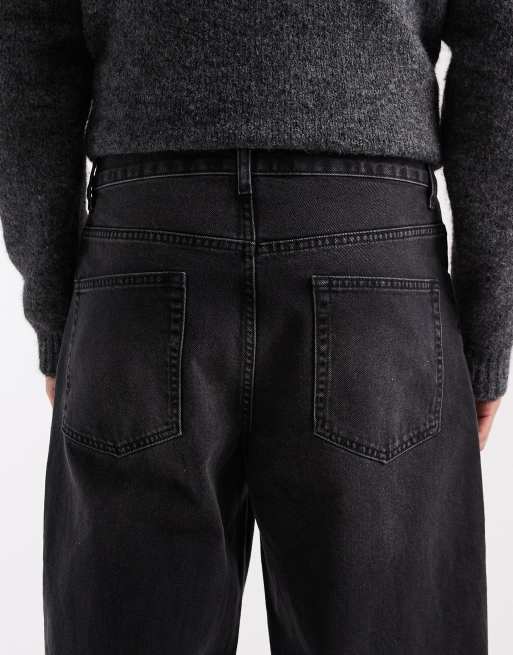 ASOS DESIGN baggy jeans in washed black, 4 of 5