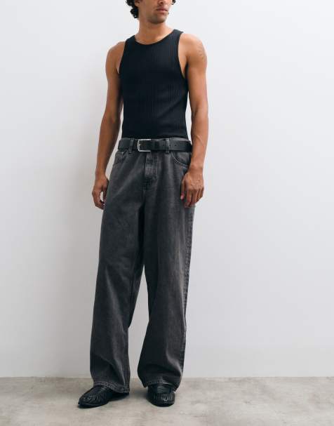 ASOS DESIGN baggy jeans in washed black - view 1