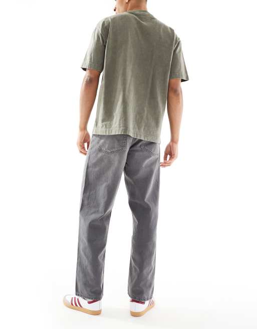 ASOS DESIGN baggy jeans in washed grey