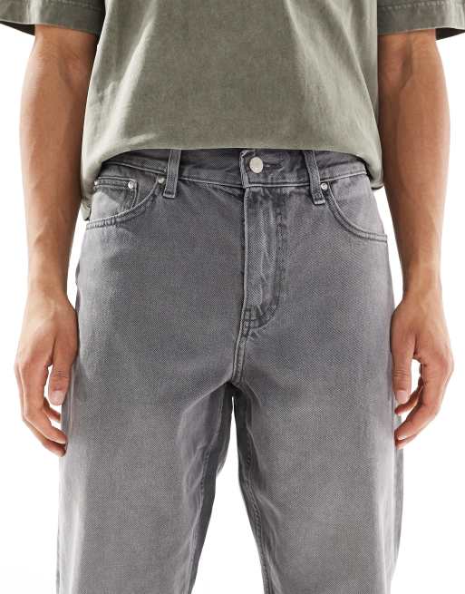 ASOS DESIGN baggy jeans in washed grey