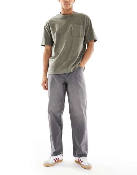 ASOS DESIGN baggy jeans in washed grey - view 1