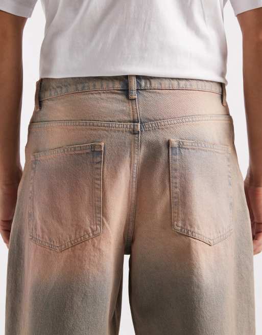 ASOS DESIGN baggy jeans in washed pink, 4 of 5