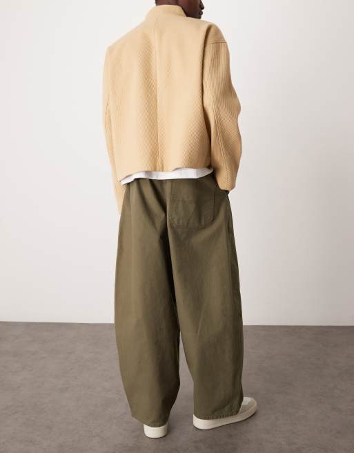 ASOS DESIGN - Baggy jeans met ballonpijpen in kaki, 2 van 5