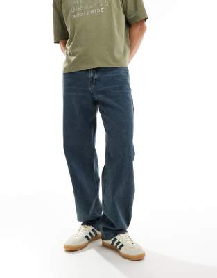 ASOS DESIGN - Baggy jeans met groene tint - view 1