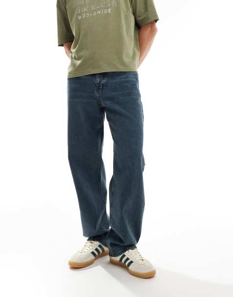 ASOS DESIGN – Baggy-Jeans mit grüner Waschung - view 1