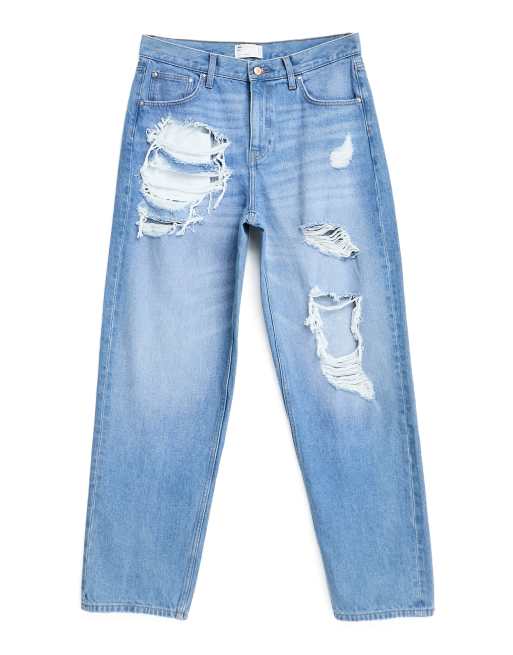 ASOS DESIGN baggy jeans in light wash blue