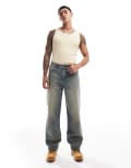 [ASOS DESIGN] ASOS DESIGN baggy jeans with tint in light wash blue W38 L34 Light wash blue