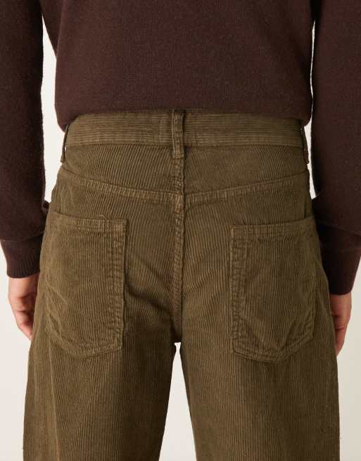 ASOS DESIGN - Baggy kakifarvede fløjlsbukser, 5 af 5