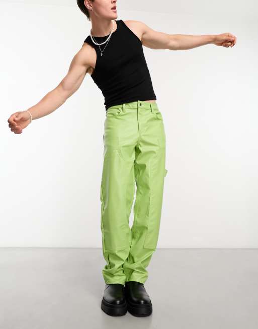 Neon green sale baggy pants