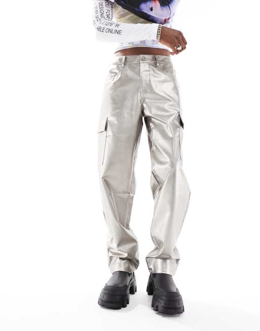 Metallic 2025 baggy pants