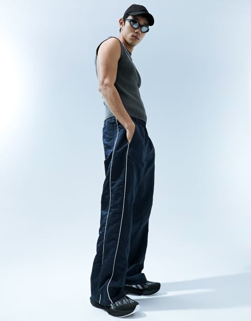 The Great - The Cropped Sweatpant with Multi Piping Navy