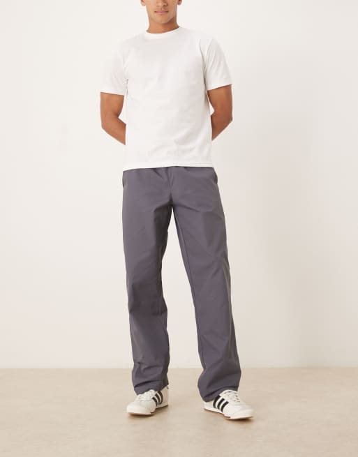 ASOS DESIGN baggy nylon trousers in grey, 2 of 5