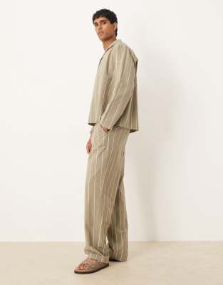 Asos Design Baggy Oversized Pants In Brown