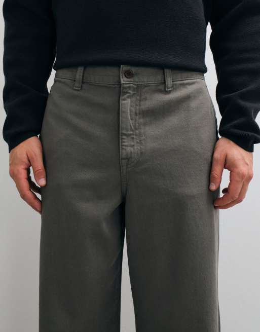 ASOS DESIGN baggy pant in grey twill, 2 of 5