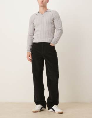 Asos Design Baggy Pants In Black