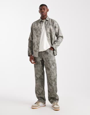 Asos Design Baggy Pants In Multi