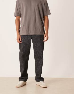 Asos Design Baggy Pants In Brown