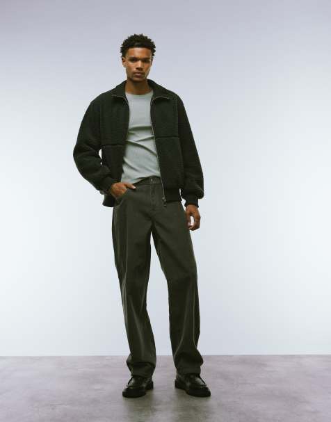 ASOS DESIGN baggy pants in grey corduroy - view 1