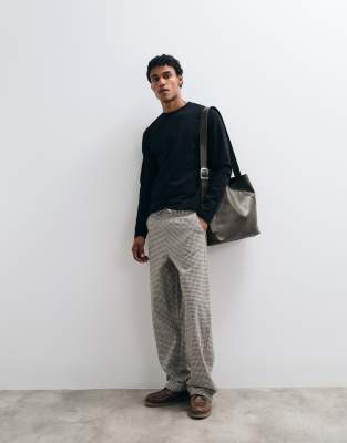 Asos Design Baggy Pants In Neutral