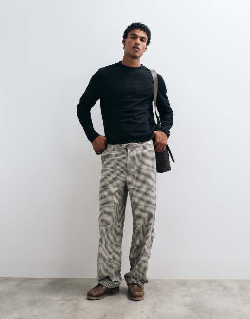 ASOS DESIGN baggy pants in plaid pattern, 3 of 5