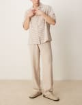 [ASOS DESIGN] ASOS DESIGN baggy pants with drawstring in natural-Neutral M NATURAL
