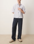 [ASOS DESIGN] ASOS DESIGN baggy pants with drawstring in navy L BLACK