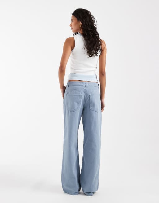 ASOS DESIGN - Baggy petroleumsblå jeans med lav talje, 2 af 5