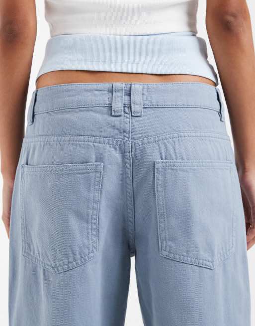 ASOS DESIGN - Baggy petroleumsblå jeans med lav talje, 4 af 5