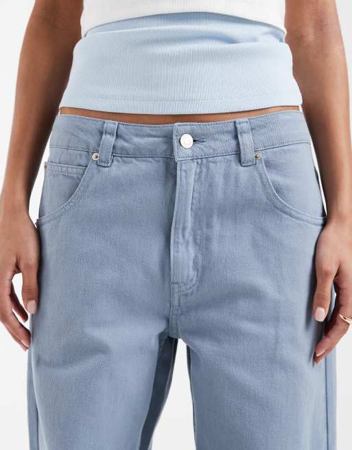 ASOS DESIGN - Baggy petroleumsblå jeans med lav talje, 5 af 5