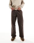 [ASOS DESIGN] ASOS DESIGN baggy pull on cargo pants in brown XS BROWN