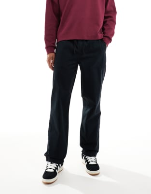 Asos Design Baggy Pull On Cargo Pants In Black