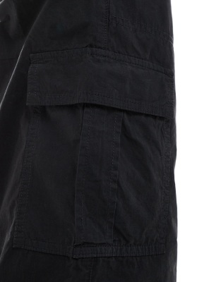 ASOS DESIGN wide leg cargo pants in black