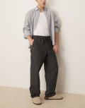 [ASOS DESIGN] ASOS DESIGN baggy pull on pants in charcoal grey XL CHARCOAL