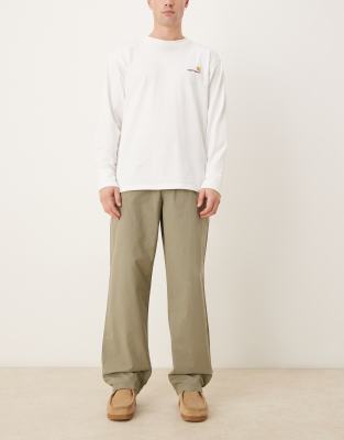Asos Design Baggy Pull-on Pants In Green