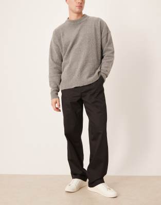 Asos Design Baggy Satin Pants With Pleats In Multi