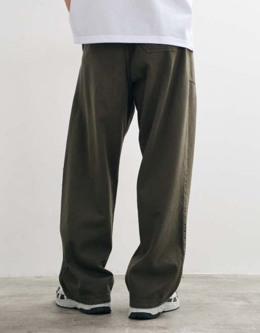 ASOS DESIGN baggy Schlupfhose in Khaki im Military-Style, 5 von 5