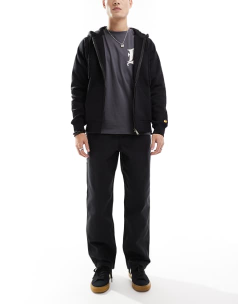 ASOS DESIGN - Baggy timmermansbroek in zwart - view 1