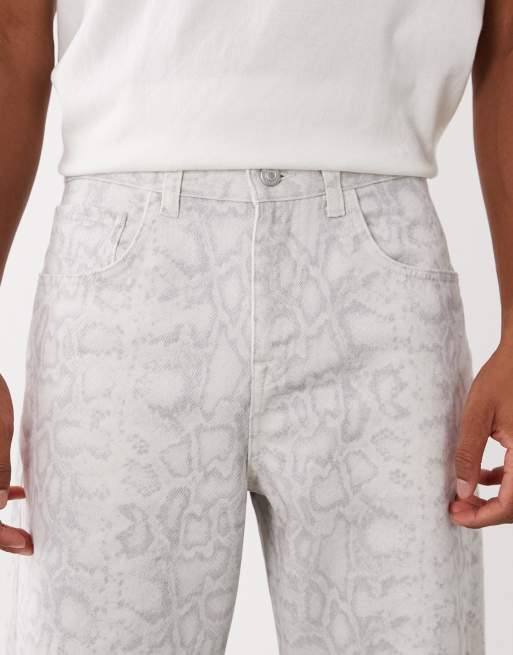 ASOS DESIGN baggy trouser in crocodile print, 4 of 5