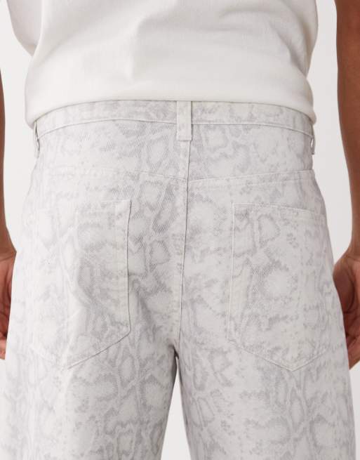ASOS DESIGN baggy trouser in crocodile print, 5 of 5