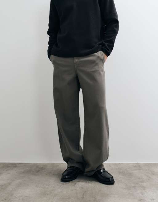 ASOS DESIGN baggy trouser in gray twill, 3 of 5