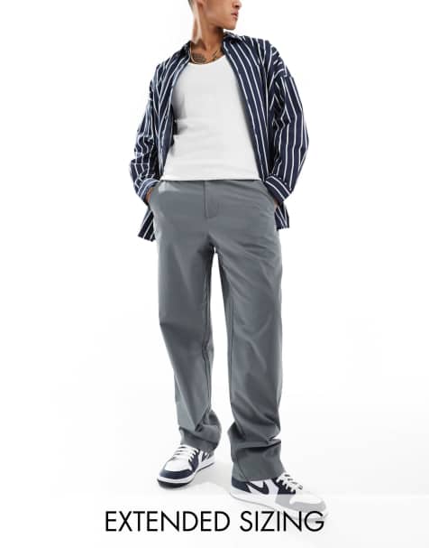 ASOS DESIGN baggy trousers in dark grey - view 1