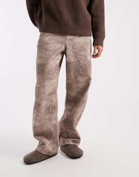 ASOS DESIGN baggy trousers in fuzzy print